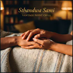 Cover of Sthandwa Sami: two hands resting together on a striped blanket in a lamp-lit room.